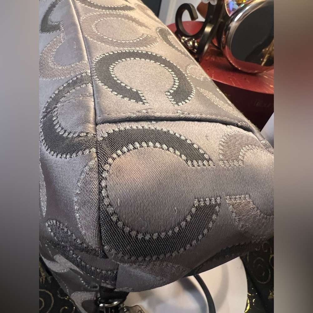 Coach 2013 Daisy Gray Op Art C Shoulder Crossbody Bag #J1373 29128E - Picture 9 of 16